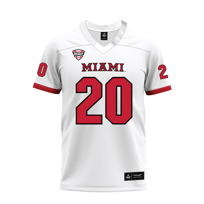 Miami of Ohio - NCAA Football : Cade Yacamelli - White Premium Football Jersey-0