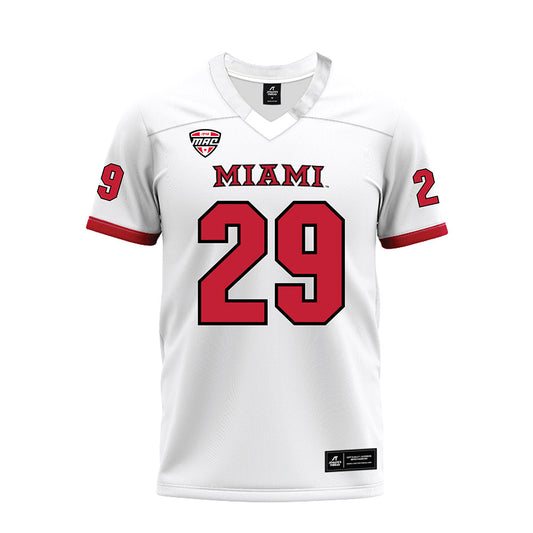 Miami of Ohio - NCAA Football : Easton Jointer - White Premium Football Jersey-0