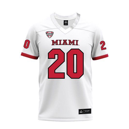 Miami of Ohio - NCAA Football : Zhaiylen Scott - White Premium Football Jersey-0
