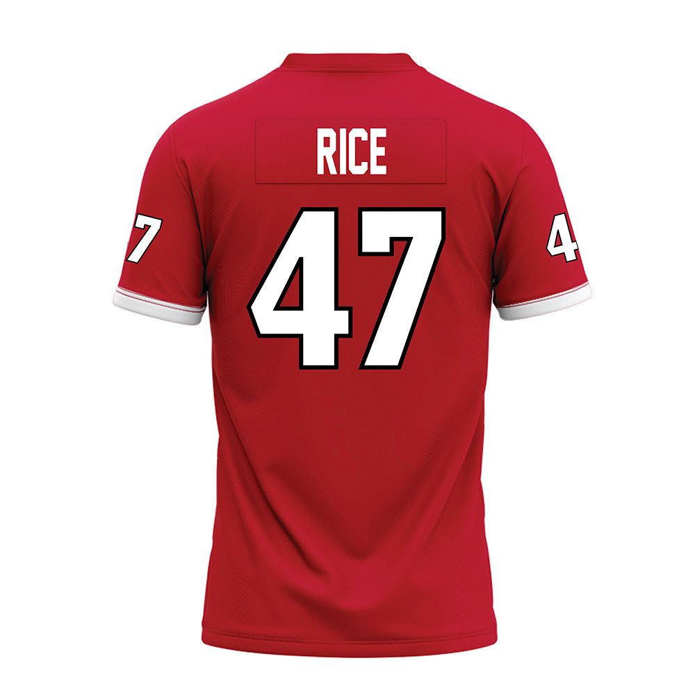 Miami of Ohio - NCAA Football : Brach Rice - Red Premium Football Jersey-1