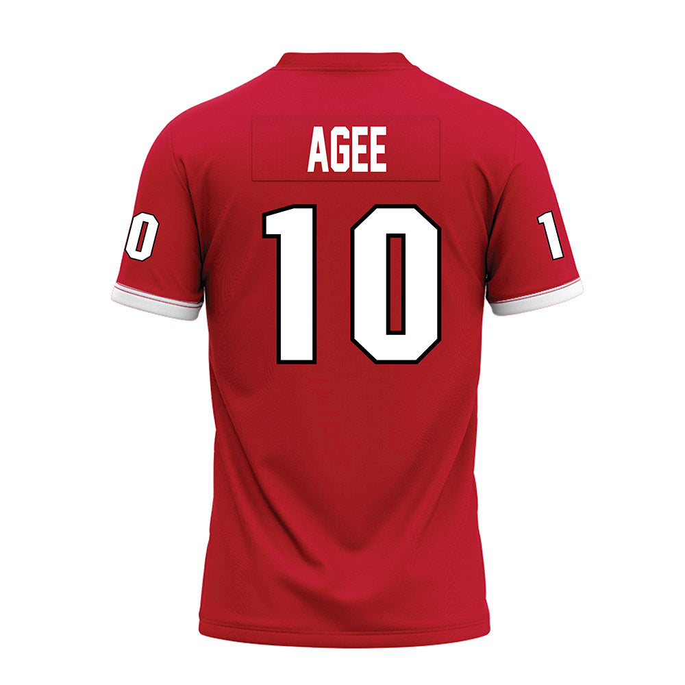 Miami of Ohio - NCAA Football : Jermaine Agee - Red Premium Football Jersey-1