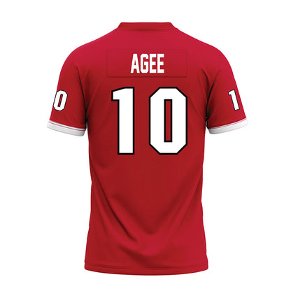 Miami of Ohio - NCAA Football : Jermaine Agee - Red Premium Football Jersey-1
