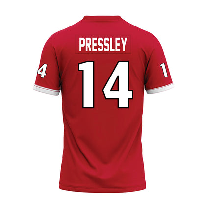 Miami of Ohio - NCAA Football : William Pressley - Red Premium Football Jersey-1