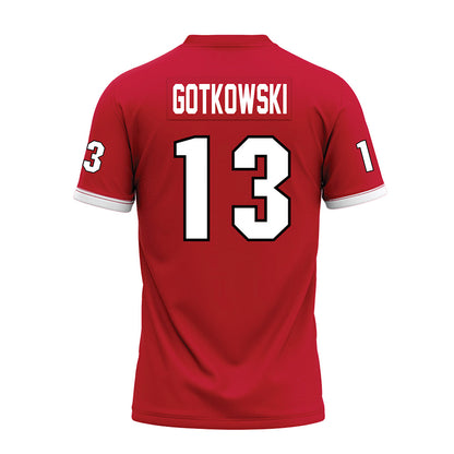 Miami of Ohio - NCAA Football : Thomas Gotkowski - Red Premium Football Jersey-1