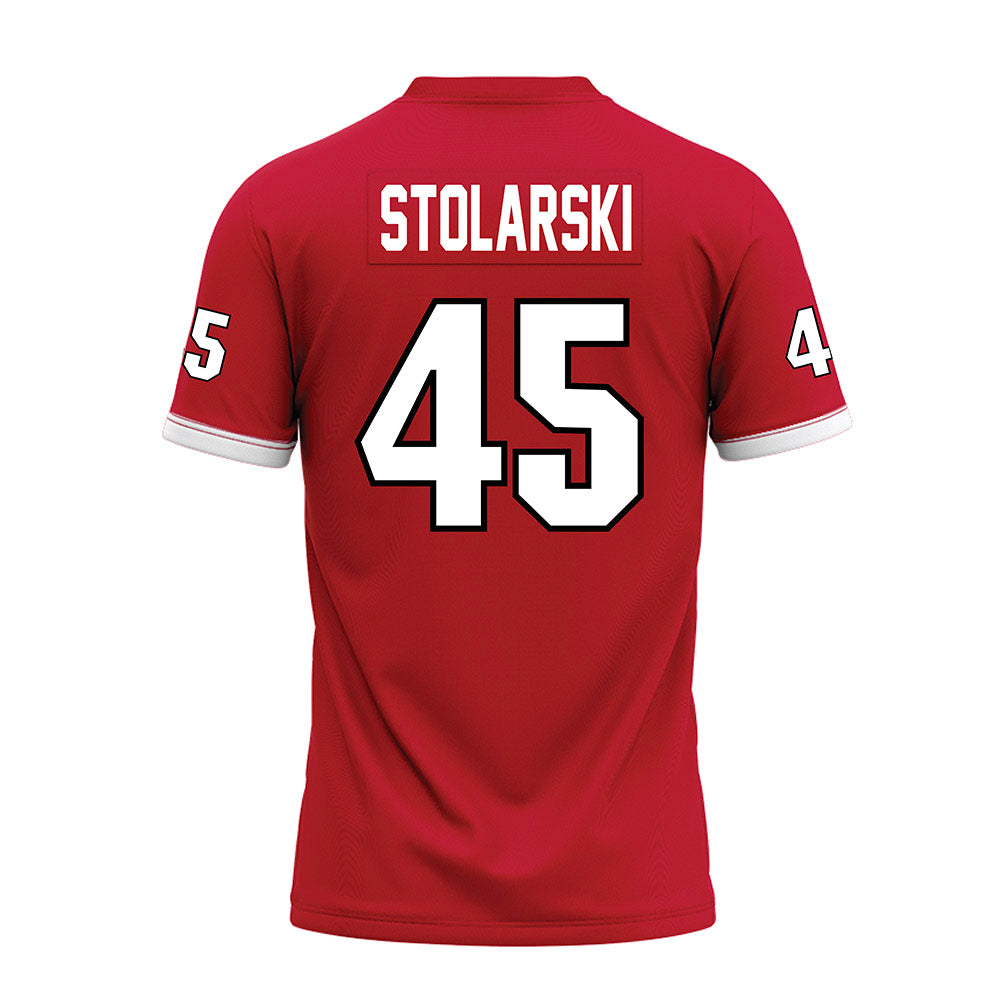Miami of Ohio - NCAA Football : Ryan Stolarski - Red Premium Football Jersey-1