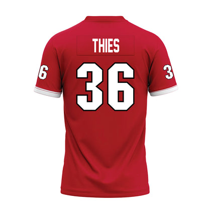 Miami of Ohio - NCAA Football : Tommy Thies - Red Premium Football Jersey-1