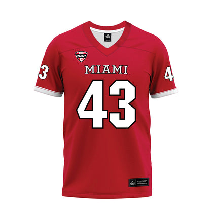 Miami of Ohio - NCAA Football : Grant Lyons - Red Premium Football Jersey