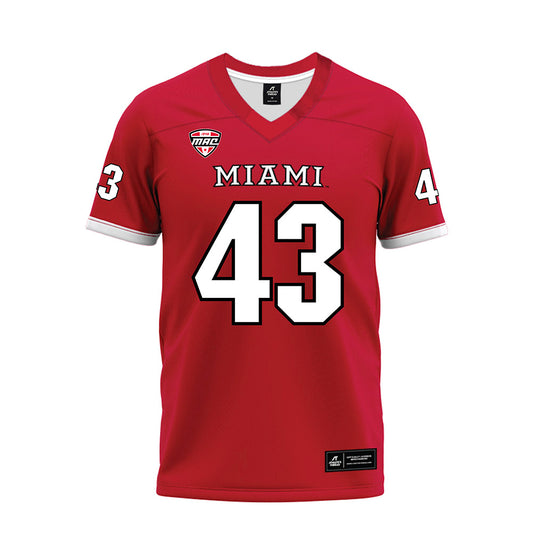 Miami of Ohio - NCAA Football : Grant Lyons - Red Premium Football Jersey