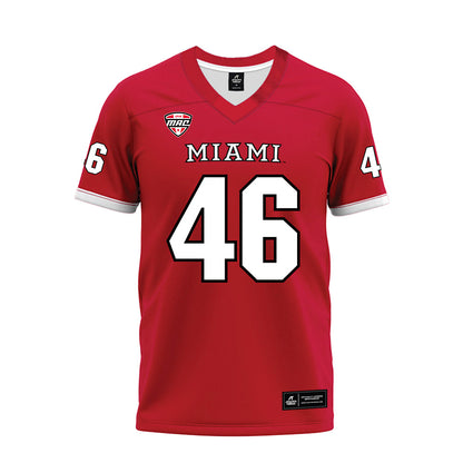 Miami of Ohio - NCAA Football : Luke Myers - Red Premium Football Jersey-0
