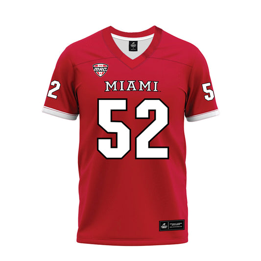 Miami of Ohio - Football Alumni : Nasir Washington - Red Premium Football Jersey-0