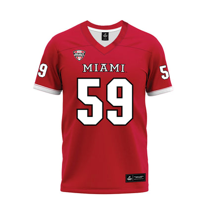 Miami of Ohio - NCAA Football : Mohamed Bangoura - Red Premium Football Jersey-0