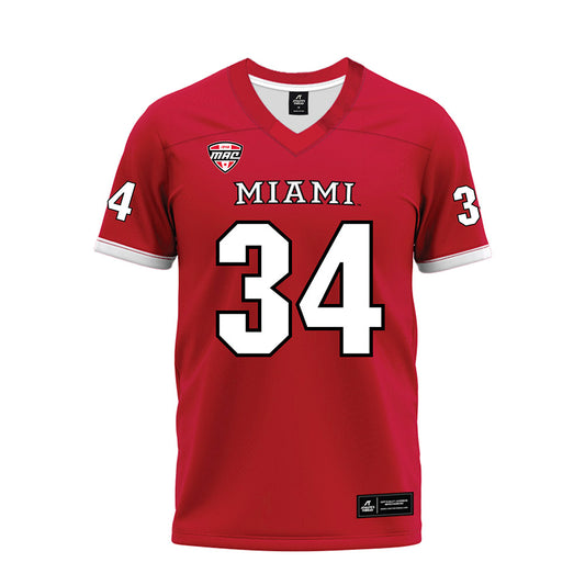 Miami of Ohio - NCAA Football : Amir Morelan - Red Premium Football Jersey-0