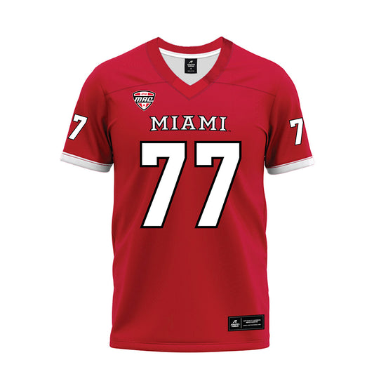 Miami of Ohio - Football Alumni : Austin Uke - Red Premium Football Jersey-0