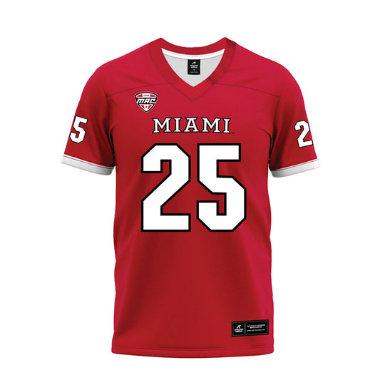 Miami of Ohio - NCAA Football : Ike Steward - Red Premium Football Jersey-0