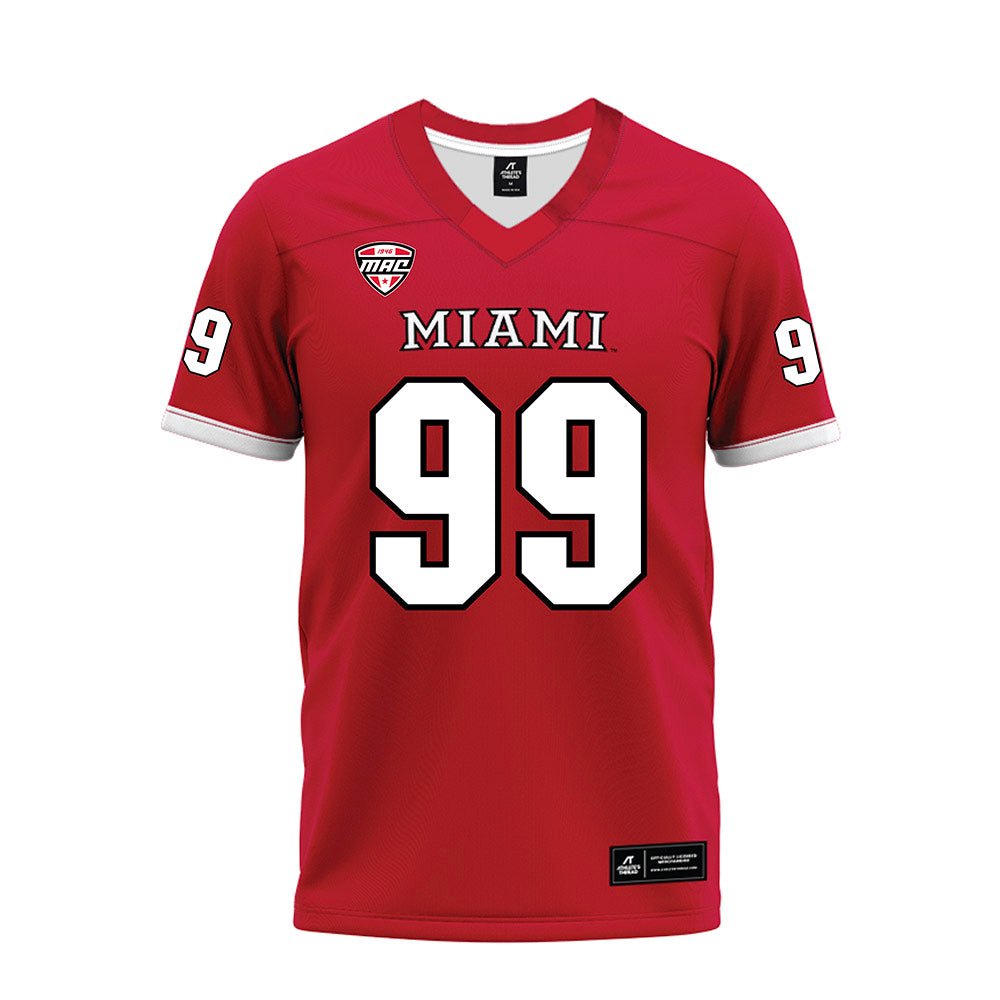Miami of Ohio - NCAA Football : Oyeka Alexander - Red Premium Football Jersey-0