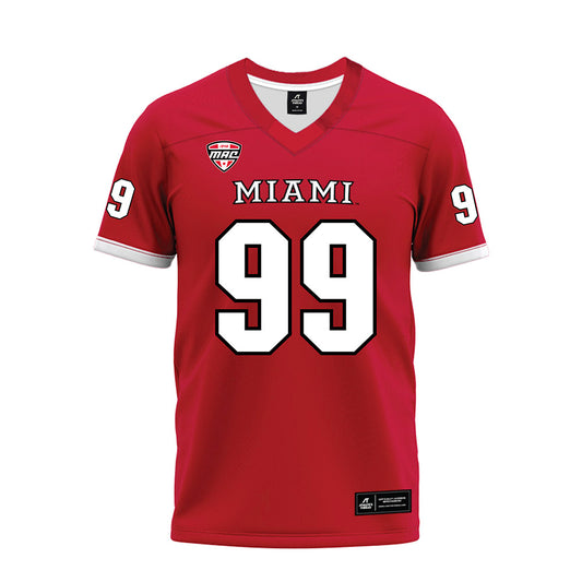 Miami of Ohio - NCAA Football : Oyeka Alexander - Red Premium Football Jersey-0