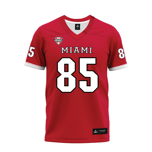 Miami of Ohio - NCAA Football : Trey Zvonar - Red Premium Football Jersey-0