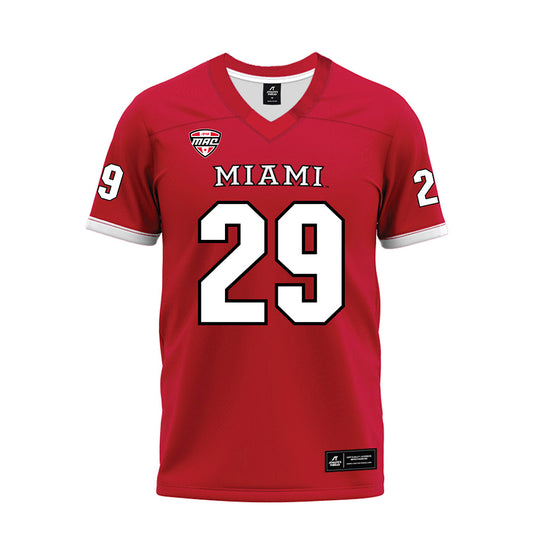 Miami of Ohio - NCAA Football : Easton Jointer - Red Premium Football Jersey-0