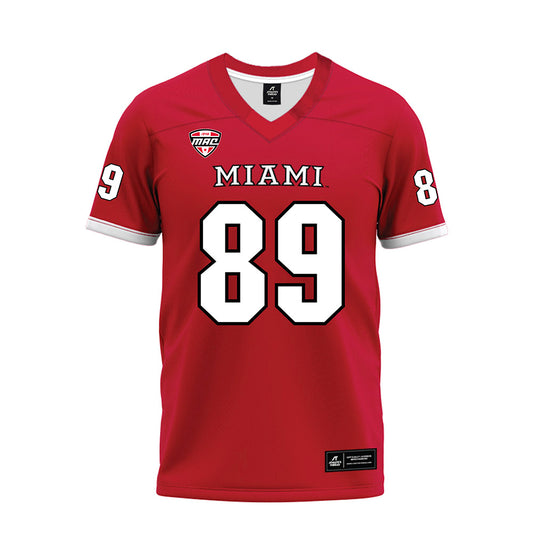 Miami of Ohio - NCAA Football : Brayden Boeing - Red Premium Football Jersey-0