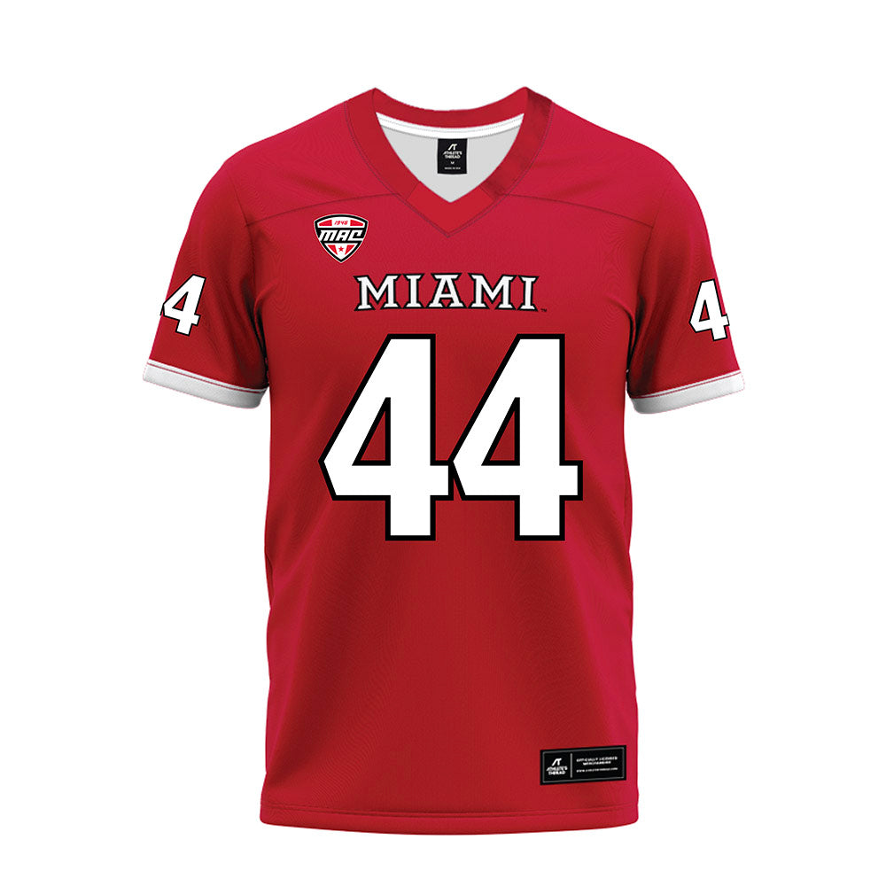 Miami of Ohio - NCAA Football : Noam Butbul - Red Premium Football Jersey-0