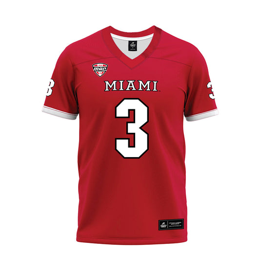 Miami of Ohio - NCAA Football : Quintin Simmons - Red Premium Football Jersey-0