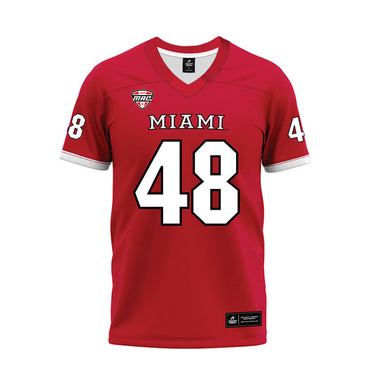 Miami of Ohio - Football Alumni : Chase Becker - Red Premium Football Jersey