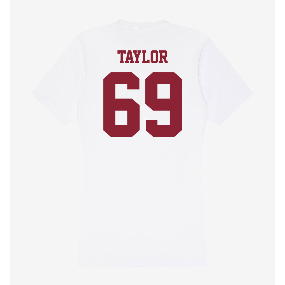 UMass - NCAA Football : Brock Taylor - Women's V-Neck T-Shirt-1
