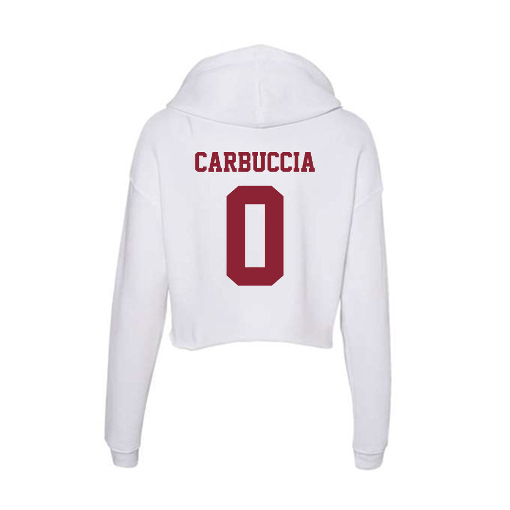 UMass - NCAA Men's Basketball : Danny Carbuccia - Women's Crop Fleece Hoodie-1