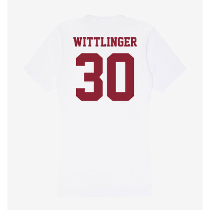 UMass - NCAA Men's Lacrosse : Cole Wittlinger - Women's V-Neck T-Shirt-1