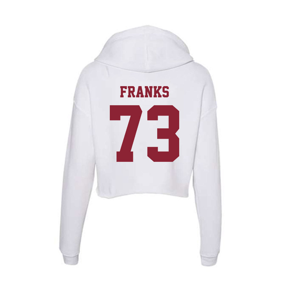 UMass - NCAA Football : Zachary Franks - Women's Crop Fleece Hooded Sweatshirt-1