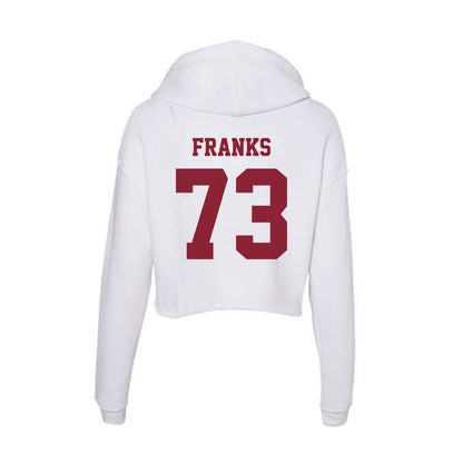 UMass - NCAA Football : Zachary Franks - Women's Crop Fleece Hooded Sweatshirt-1