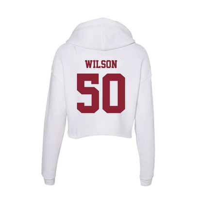 UMass - NCAA Football : Gavin Wilson - Women's Crop Fleece Hoodie-1