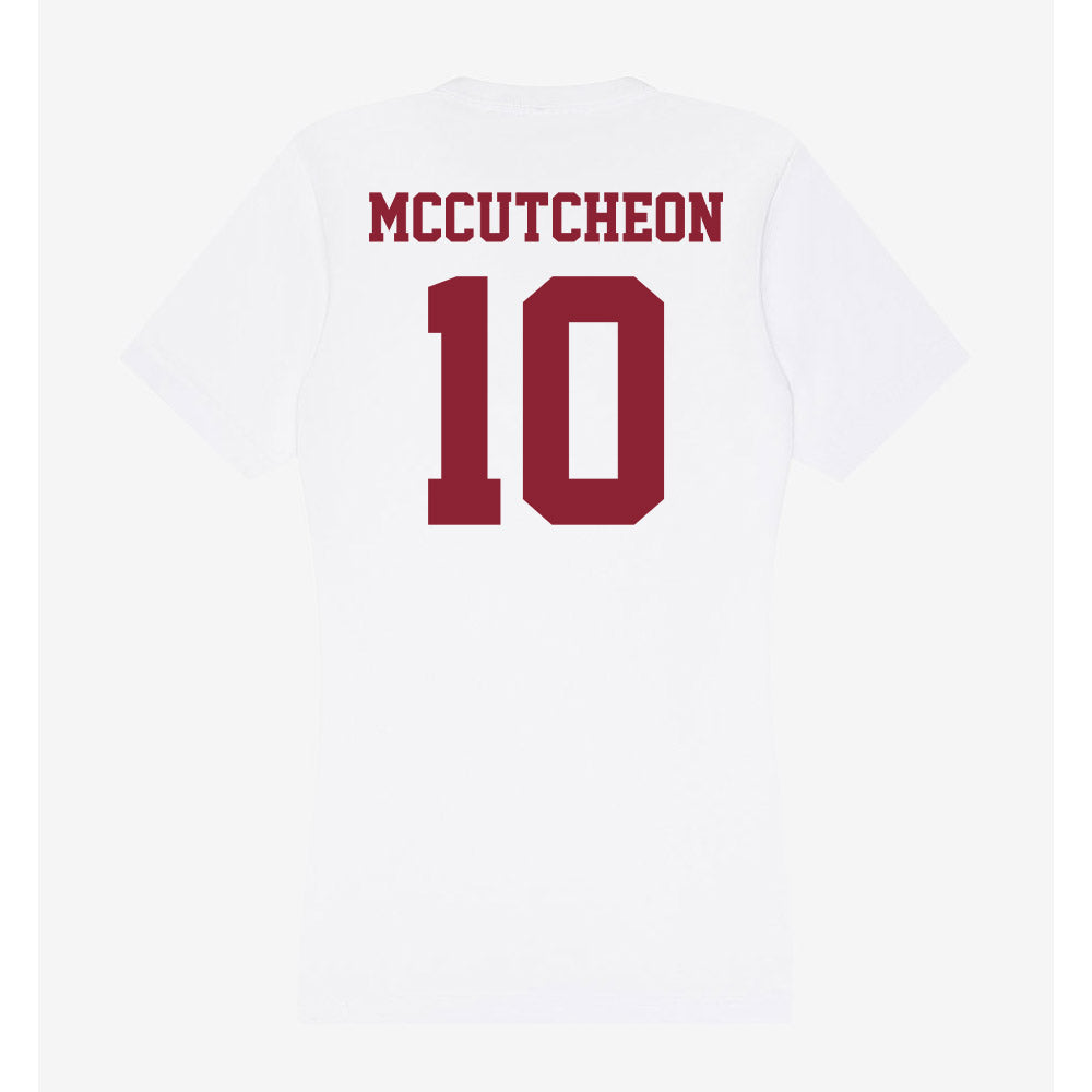 UMass - NCAA Football : Ty Mccutcheon - Women's V-Neck T-Shirt-1