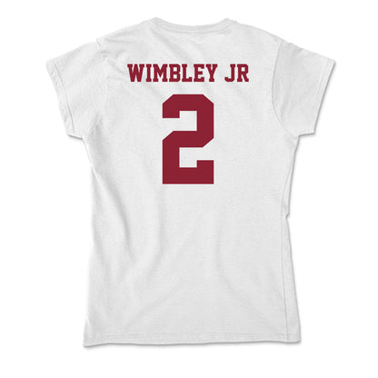 UMass - NCAA Men's Basketball : Dwayne Wimbley jr - Soft Style Women’s T-Shirt-1