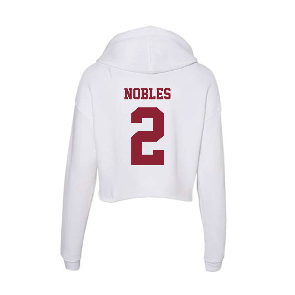 UMass - NCAA Football : Joshua Nobles - Women's Crop Fleece Hoodie-1