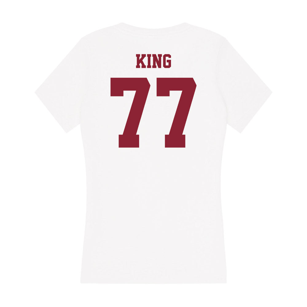UMass - NCAA Football : Jaxon King - Women's V-Neck T-Shirt-1