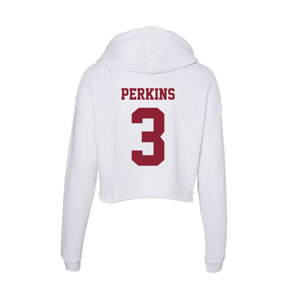 UMass - NCAA Women's Basketball : Aiyanna Perkins - Women's Crop Fleece Hoodie-1