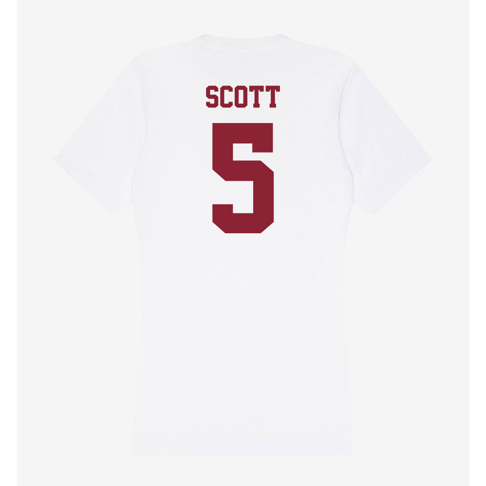 UMass - NCAA Women's Basketball : Kiki Scott - Women's V-Neck T-Shirt-1