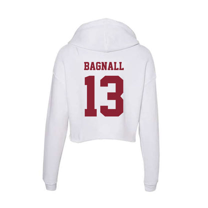 UMass - NCAA Men's Lacrosse : Thomas Bagnall - Women's Crop Fleece Hoodie-1