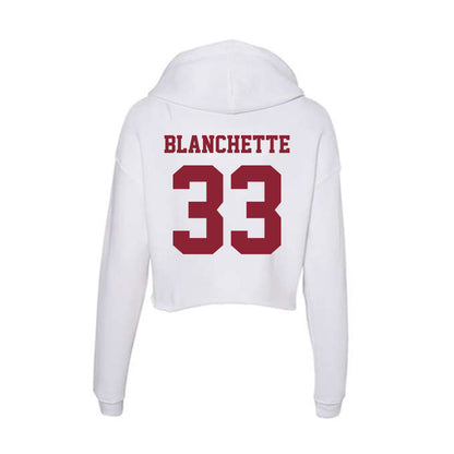 UMass - NCAA Softball : Kelsey Blanchette - Women's Crop Fleece Hoodie-1
