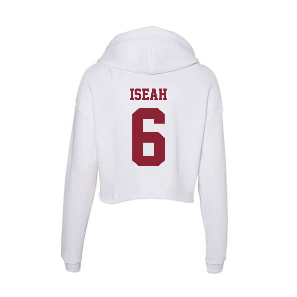 UMass - NCAA Football : Joshua Iseah - Women's Crop Fleece Hoodie-1