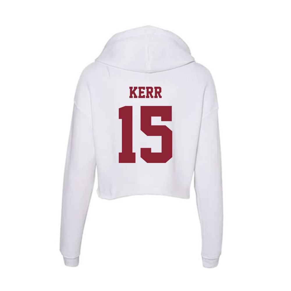 UMass - NCAA Men's Ice Hockey : Justin Kerr - Women's Crop Fleece Hoodie-1