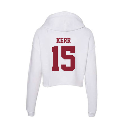 UMass - NCAA Men's Ice Hockey : Justin Kerr - Women's Crop Fleece Hoodie-1