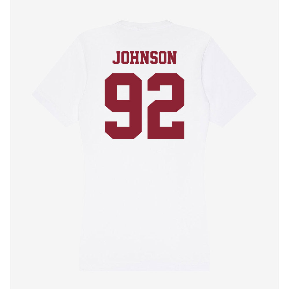 UMass - NCAA Football : Romando Johnson - Women's V-Neck T-Shirt-1