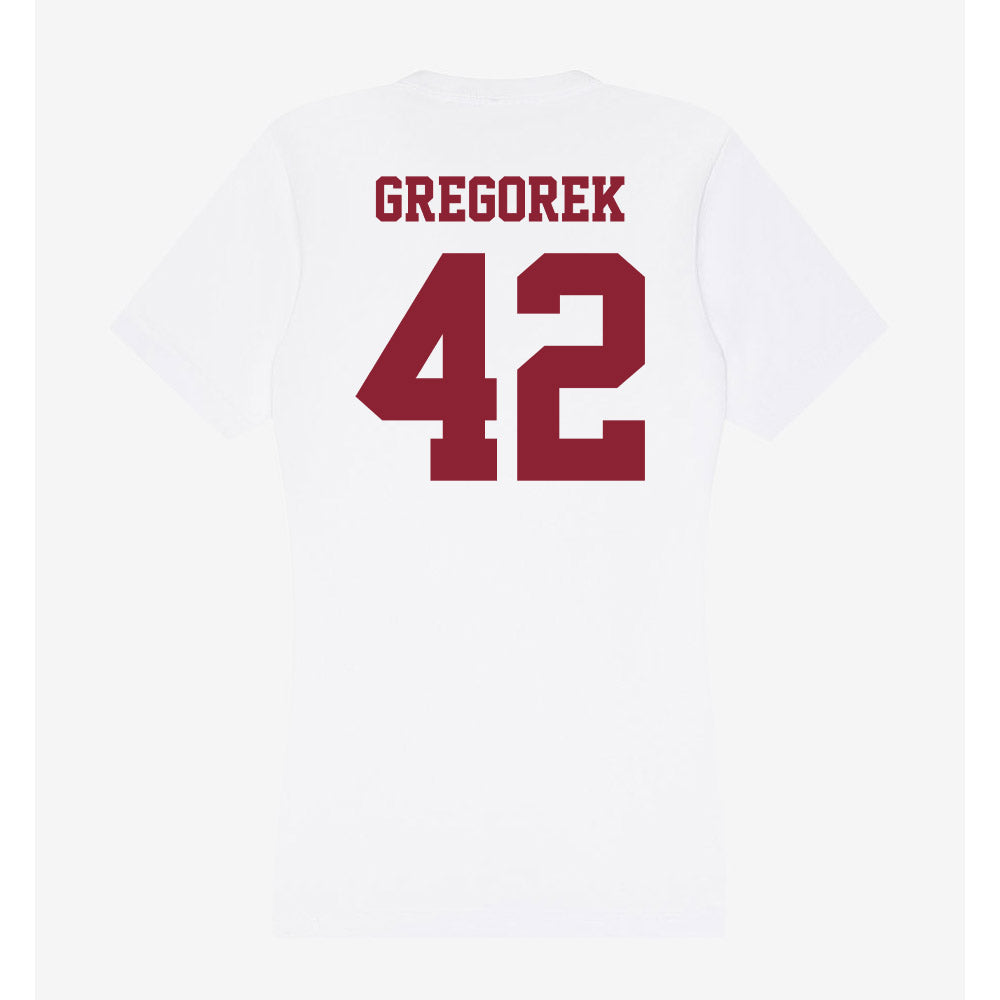 UMass - NCAA Women's Lacrosse : Alex Gregorek - Women's V-Neck T-Shirt-1
