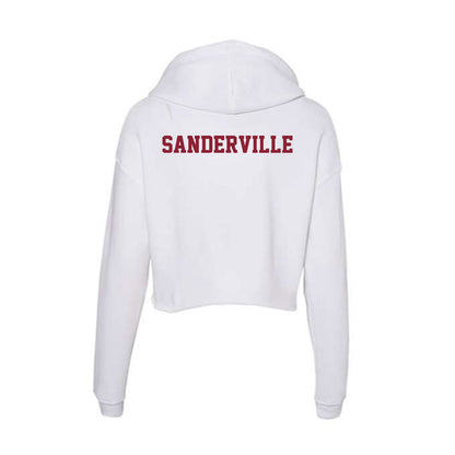 - NCAA Men's Cross Country : Preston Sanderville - Women's Crop Fleece Hoodie-1