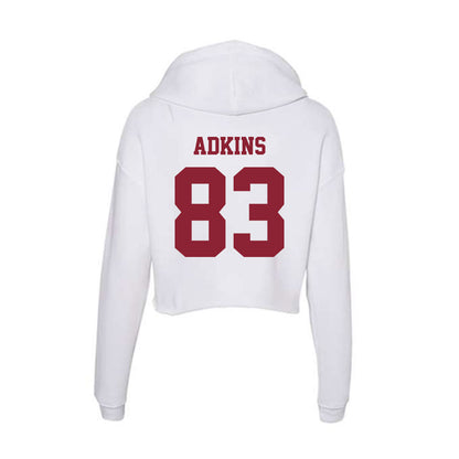UMass - NCAA Football : Reece Adkins - Women's Crop Fleece Hoodie-1