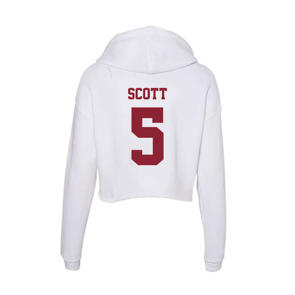 UMass - NCAA Women's Basketball : Kiki Scott - Women's Crop Fleece Hooded Sweatshirt-1