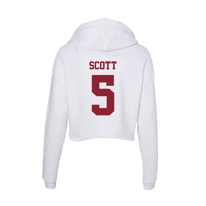 UMass - NCAA Women's Basketball : Kiki Scott - Women's Crop Fleece Hooded Sweatshirt-1