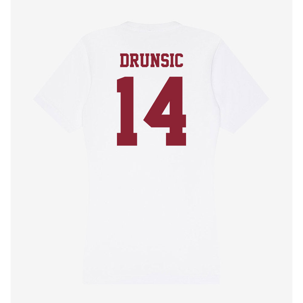 UMass - NCAA Men's Lacrosse : Aiden Drunsic - Women's V-Neck T-Shirt-1